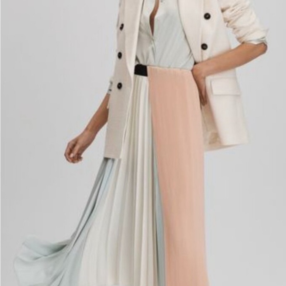 Reiss Multicolor Pleated Skirt
